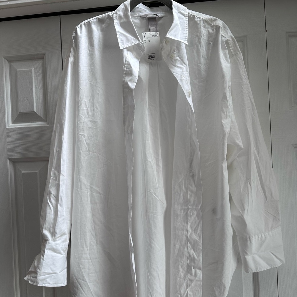 Classic White Button-Up Shirt